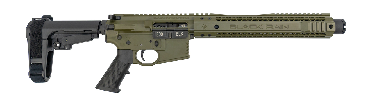 Black Rain Ordnance .300 Blackout Pistol, SBA3, OD Green