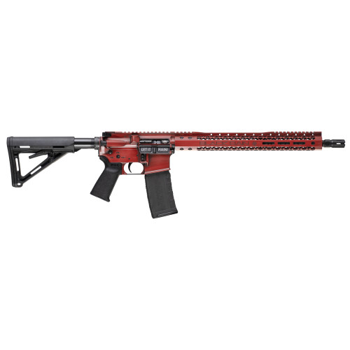 Black Rain AR-15 223 Rem/5.56.45mm, 16" Barrel, Red Battleworn "We The People", 30rd