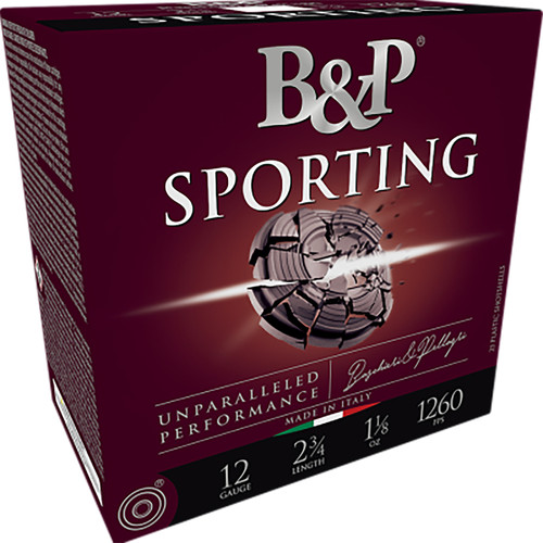B&P Sporting Clay High Velocity 12 Ga, 2.75", 1 oz, 8.5 Shot, 25rd Box