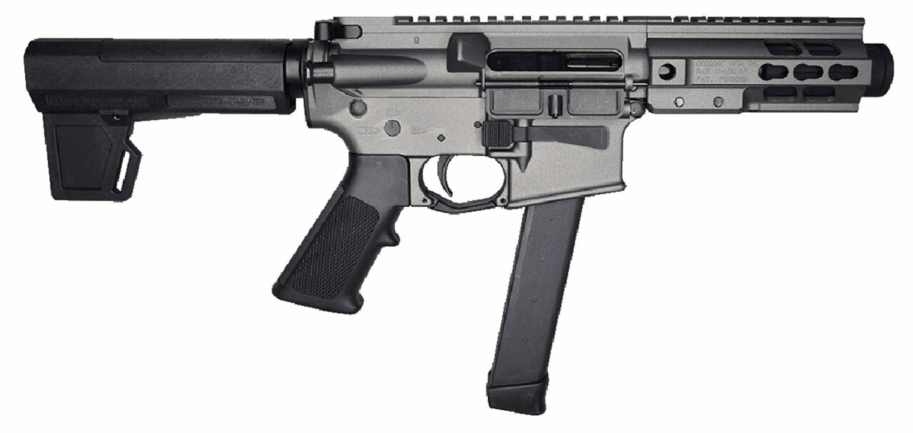 Brigade BM-9 9mm, 5.5" Barrel, Rear Charge, Blade Brace, Tungsten Gray, 33rd