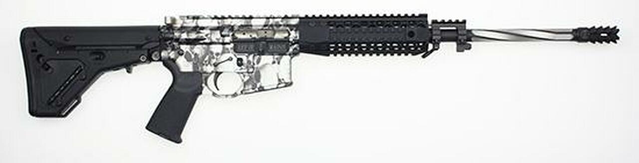 Black Rain Ordnance AR-15 223 16" SS FLUTED BARREL, SILVER SKULLS FINISH