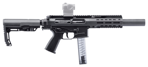 B&T SPC9 SD 9mm, 4.5" Barrel with RBS Suppressor, Black, Optic Ready, 33rd