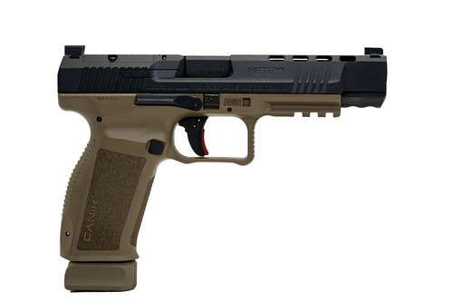 Canik TP9 METE SFx Loadout Package 9mm, 5.2" Threaded Barrel, Flat Dark Earth Frame, Black Slide, Optic Ready, 20rd
