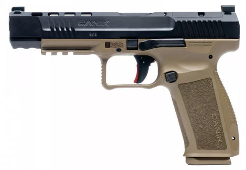 Canik METE SFx 9mm, 5.2" Barrel, Flat Dark Earth Frame, Black Slide, 10rd