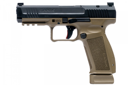Canik METE SFT 9mm, 4.46" Barrel, Flat Dark Earth Frame, Black Slide, 10rd