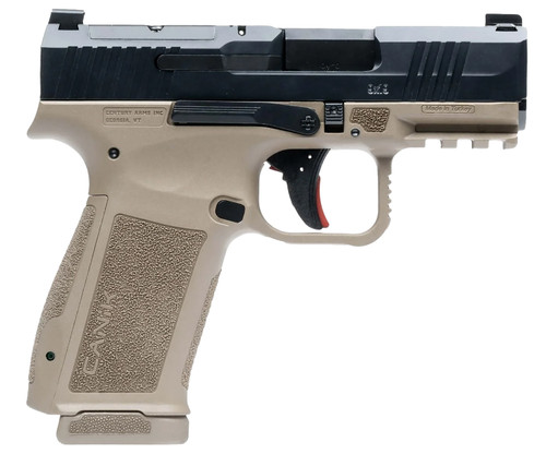 Canik METE MC9L 9mm, 3.18" Barrel, Flat Dark Earth Frame, Black Slide, Custom Holster, 17rd