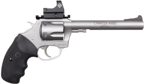 Charter Target Mastiff 9mm, 6" Barrel, Black Grips, Includes Sightmark Micro Optic, 5rd