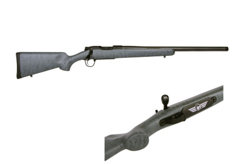 Christensen Ridgeline 6.5 Creedmoor, 22" Threaded Barrel, Gray Stock w/ Black Webbing, Black Rec, 4rd