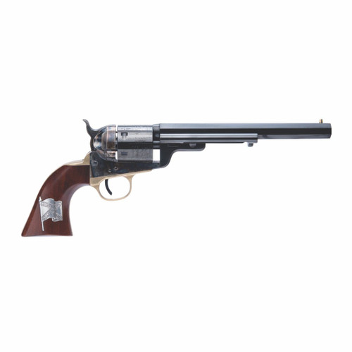 Cimarron Richards-Mason 1851 38 Special, 7.5" Barrel, Battle Flag Inlay Grip, 6rd