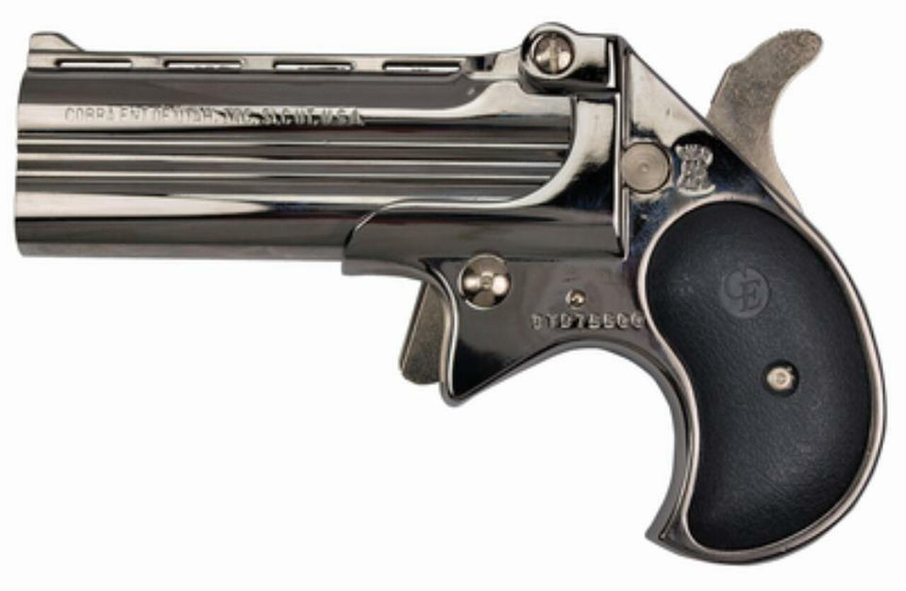 Cobra Long Bore 9mm, 3.5", Chrome Finish, Black Grips, 2rd