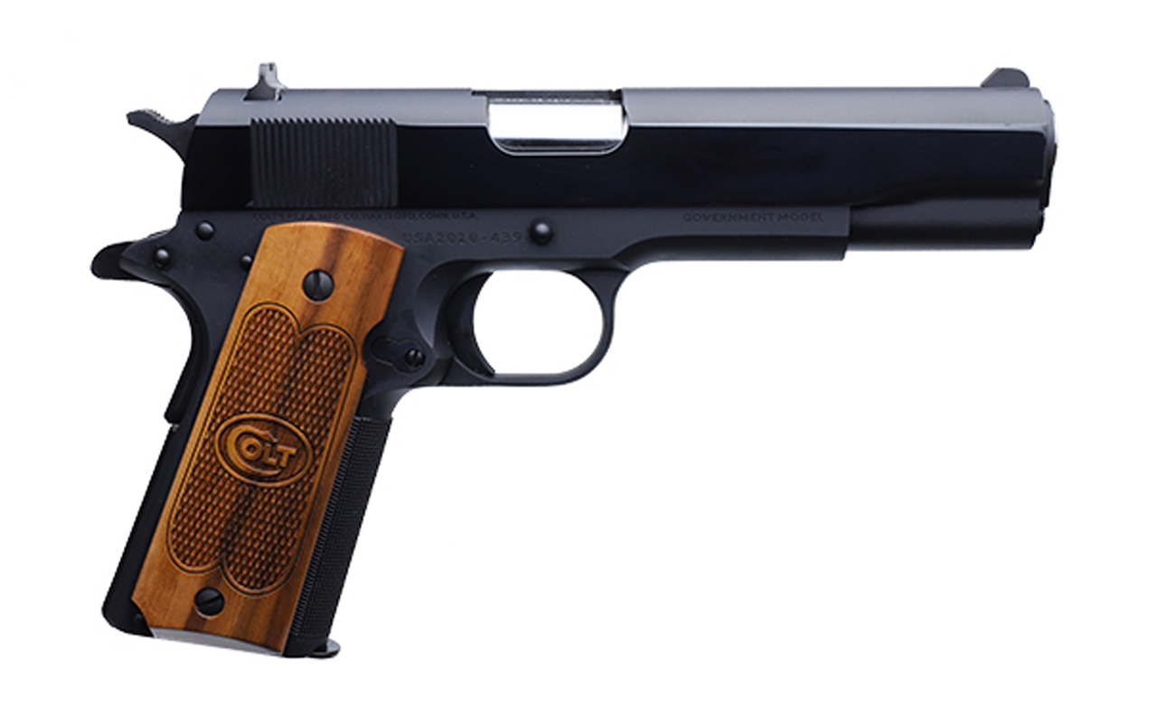 Colt 1911 Government .45 ACP, 5" Barrel, Fixed GI Sights, Blued, 7rd