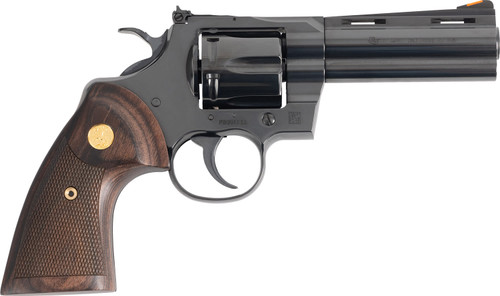 Colt Python 357 Magnum, 4.25" Barrel, Blued, Wood Grips, 6rd