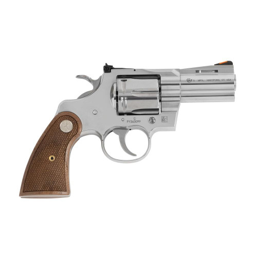 Colt Python 357 Magnum, 2.5" Barrel, Stainless Steel, Walnut Grips, 6rd