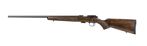 CZ 457 American Left-Hand 22 LR, 24.8" Barrel, Walnut Stock, 5rd