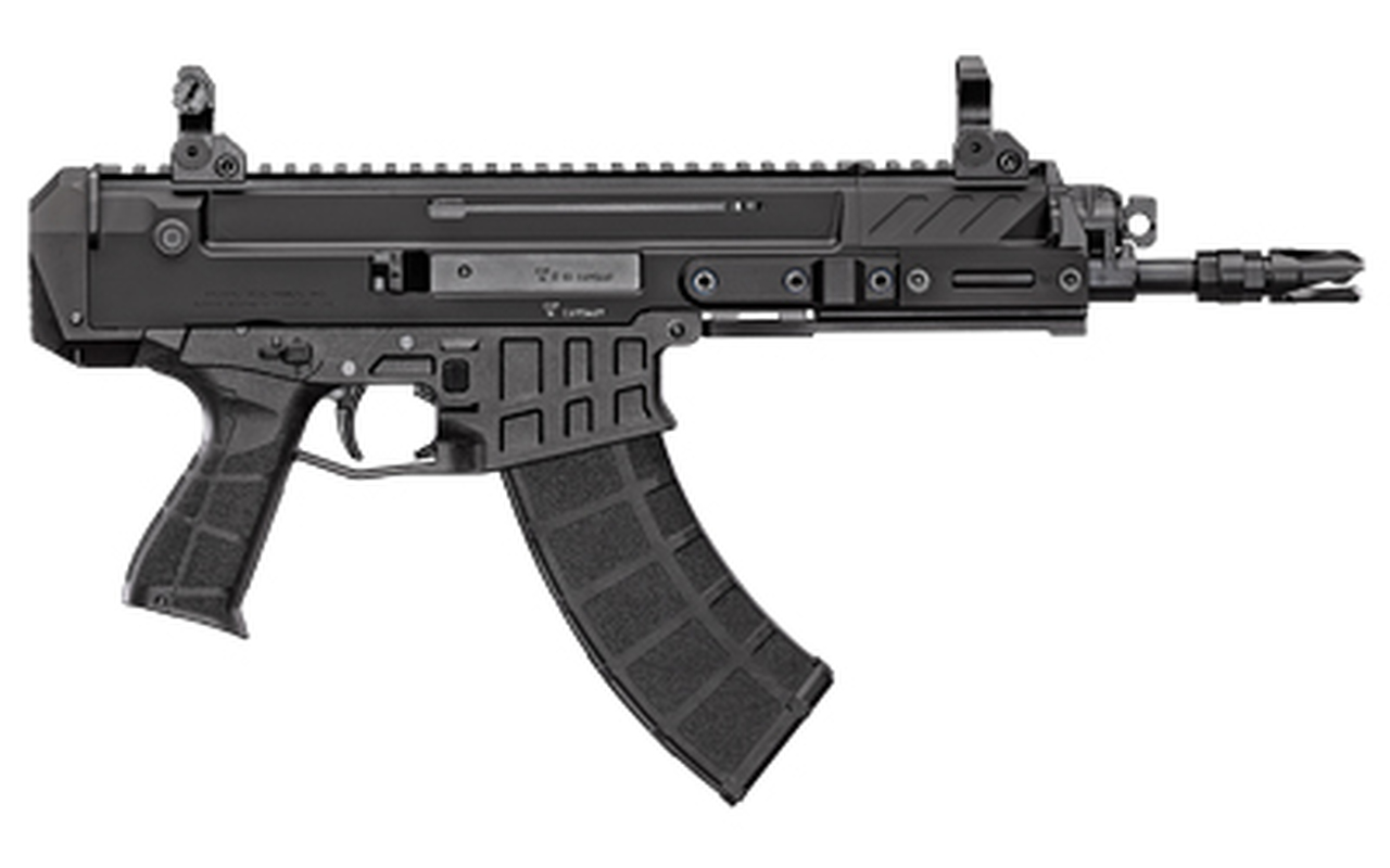 CZ Bren 2 MS Pistol 7.62x39mm, 9.05" Barrel, Folding Sights, Black, 30rd