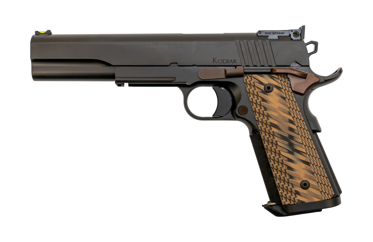 Dan Wesson Kodiak Demo-Model 10mm, 6" Barrel, Brown G10, Black, 8rd