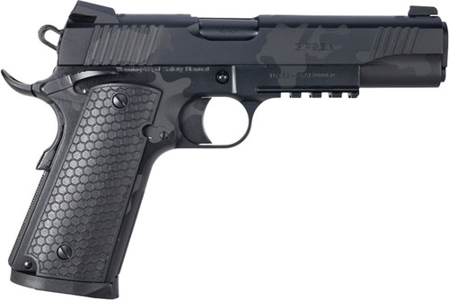 Girsan MC1911S Untouchable 45 ACP, 5" Barrel, Black Camo, G10 Grips, 8rd