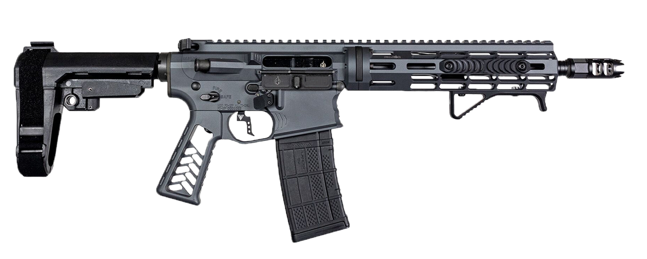 Falkor Phantom AR-15 Pistol 300 Blackout, Grey, 10.5" Barrel SBA3 Brace 30rnd Mag