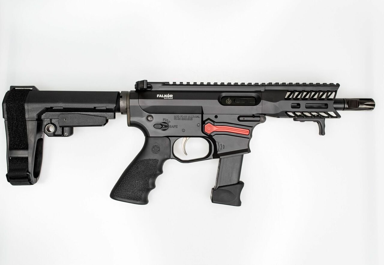 Falkor FG-9 AR-15 Pistol, 9mm, Black, SBA3 Brace, Glock 17 Type Magazine