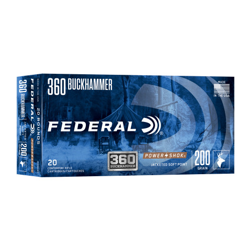 Federal Premium 360 Buckhammer 200gr Jacketed Soft Point 20rd Box