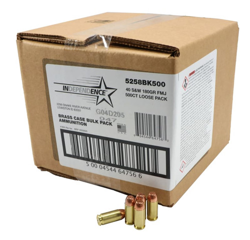 Cci Independence 40 SW 180gr FMJ 500bx