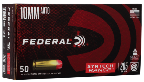 Federal Syntech Range 10mm 205gr Total Syntech Jacket Flat Nose 50rd Box