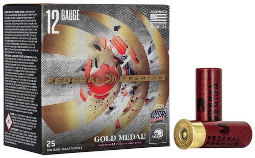 Federal Gold Medal 12 Ga, 2.75", 1 oz, 8 Shot, 25rd Box