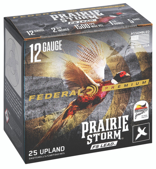 Federal Premium Prairie Storm FS 12 Ga, 2.75", 1 1/4 oz, 5 Shot, 25Bx/10Cs