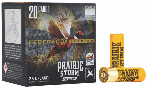 Federal Premium Prairie Storm 20 Ga, 2.75", 1 oz, 4 Shot, 25rd Box