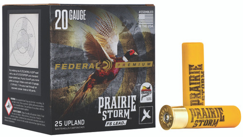 Federal Premium Prairie Storm FS 20 Ga, 2.75", 1 1/4 oz, 4 Shot, 25Bx/10Cs