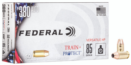 Federal Ammunition 380 ACP, 85gr, Versatile Hollow Point, 50rd Box