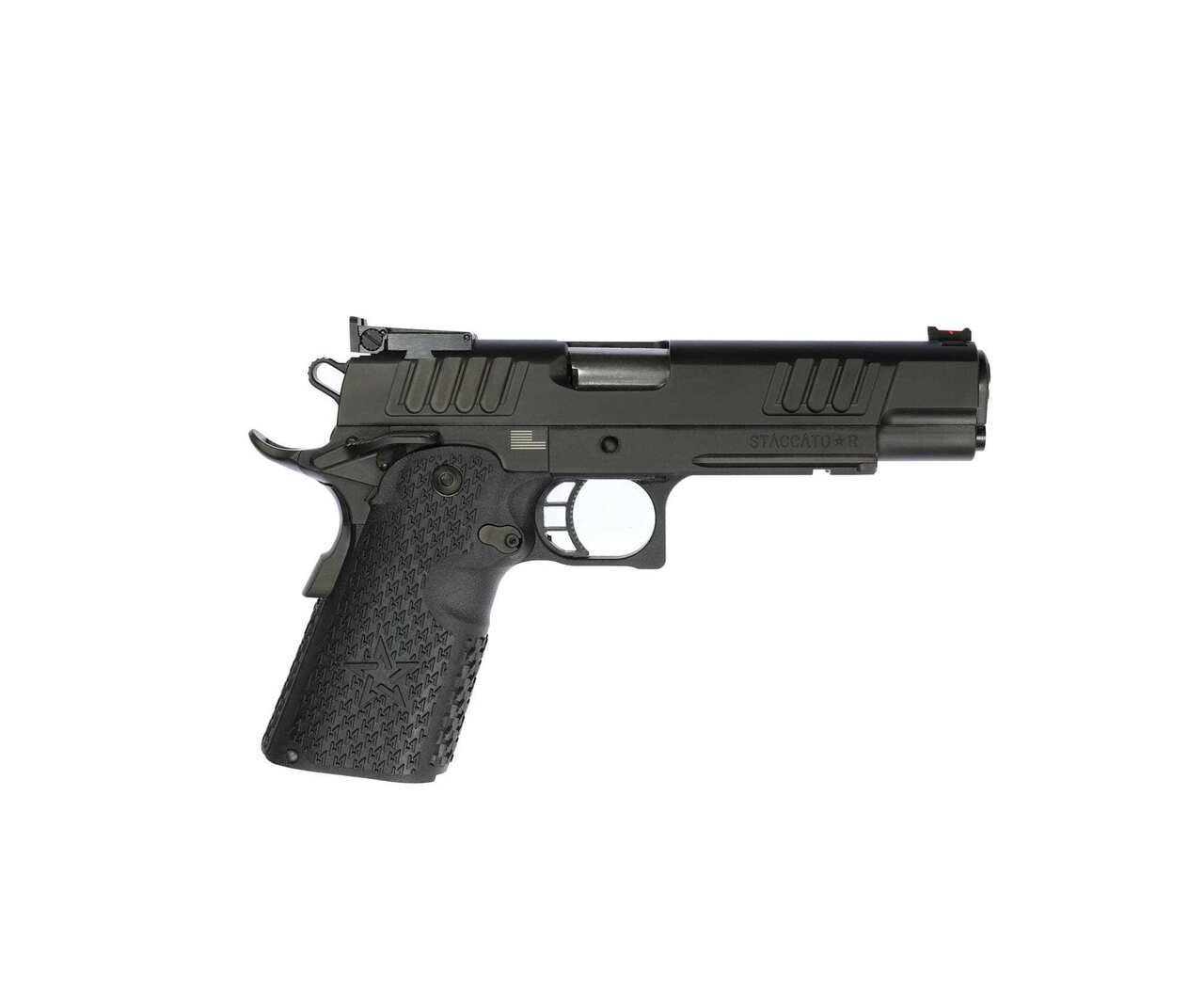 STI Staccato R .45 ACP, 5" Bushing Barrel, Fiber/Adj. Sights, Black DLC, 3x 8rd