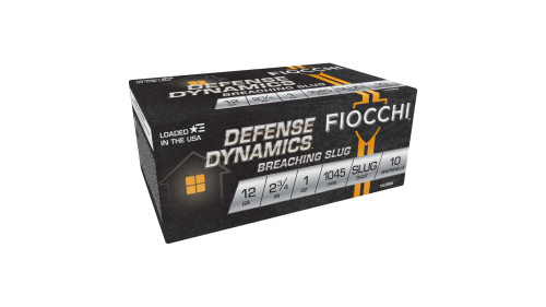 Fiocchi Defense Dynamics 12 Ga, 2.75", 1oz, Slug, Breaching Slug, 10rd Box