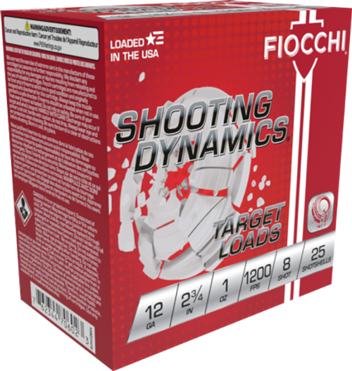 Fiocchi Shooting Dynamics 12 Ga, 2.75", 7/8 oz, 7.5 Shot, 250rd Case