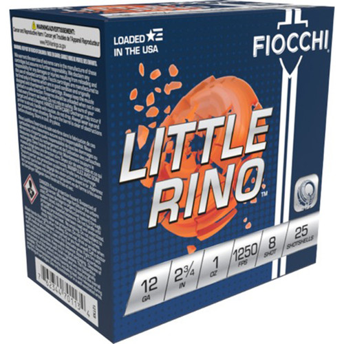 Fiocchi Premium High Antimony Lead 12 Ga, 2.75", 1 oz, 8 Shot, 25Bx/10Cs