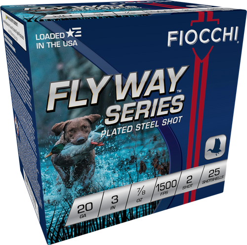 Fiocchi Ammunition Flyway Steel 20 Ga, 3", 7/8 oz, 2 Shot, 25rd Box