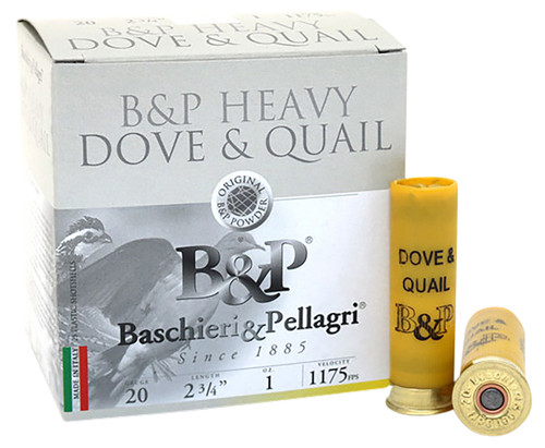 Fiocchi Dove & Quail 20 Ga, 2.75", 1 oz, 8 Shot, 25rd Box