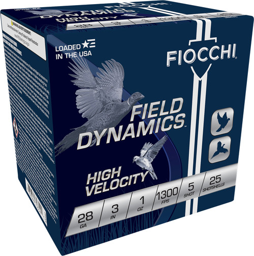 Fiocchi Field Dynamics 28 Ga, 3", 1 oz, 5 Shot, 25rd Box