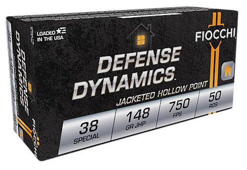 Fiocchi Defense Dynamics 38 Special 148gr Jacketed Hollow Point 50rd Box