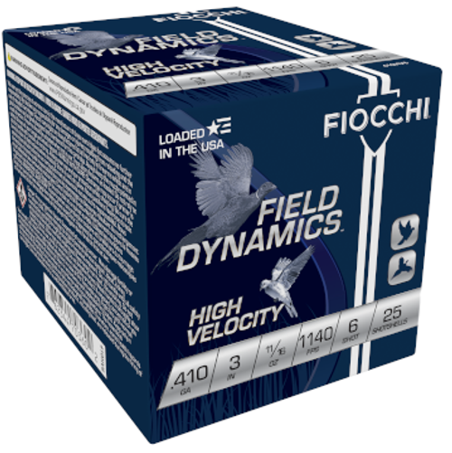 Fiocchi Field Dynamics 410 Ga, 3", 11/16 oz, 8 Shot, 25rd Box