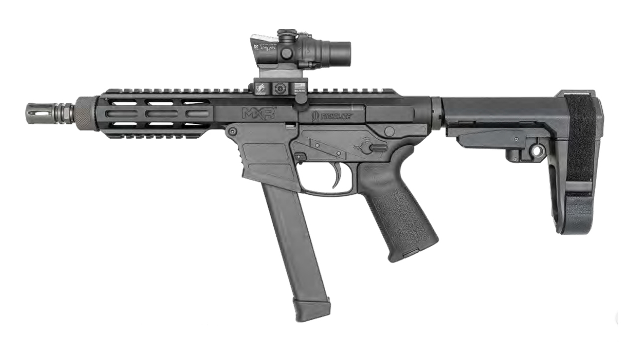 FightLite MXR PCC, 9mm, 7" Barrel, M-Lok, Glock Mags, SBA3, Black