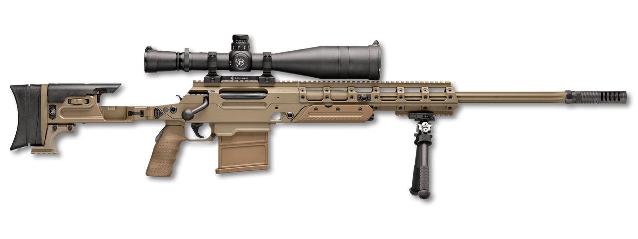 FN Ballista .338 Lapua, 26" Barrel, Caliber Convertible, Flat Dark Earth, Ambi Folding Stock