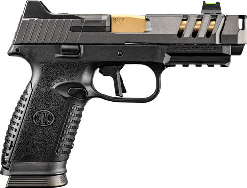 FN 509 CC Edge XL 9mm, 4.2" Gold Barrel, Black/Gray Cerakote, 17rd