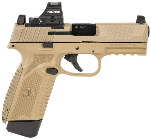 FN 545 MRD 45 ACP, 4.1" Barrel, Flat Dark Earth, Inlcudes Holosun 407C Red Dot, 15rd