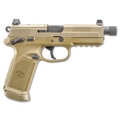 FN FNX Tactical Bundle 45 ACP, 5.3" Threaded Barrel, Flat Dark Earth, 10rd