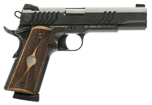 GForce Balistik Defense Adam 1911 45 ACP, 5" Barrel, Black Cerakote, 8rd