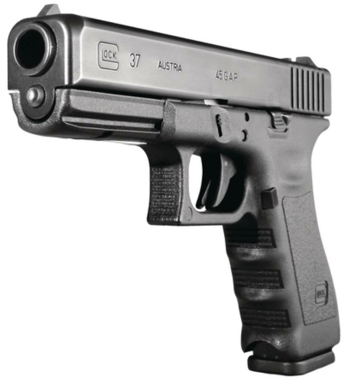 Glock 37 .45 GAP 4.6" Barrel Black Finish Fixed Sights Refurbished 8rd Mag