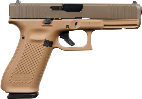 Glock G17 Gen5 9mm, 4.49" Barrel, FDE/Brown Cerakote, 17rd