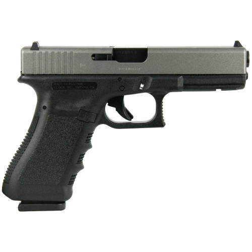 Glock 17 Gen 3 9mm, 4.5" Barrel, Black Frame, Silver Slide, 17rd