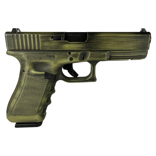 Glock 17 Gen 3 "Bazooka Green Destressed" 9mm, 4.49" Barrel, 17rd